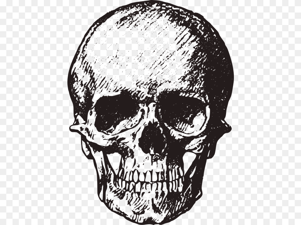 On Vintage Skull, Person, Head, Face Png Image