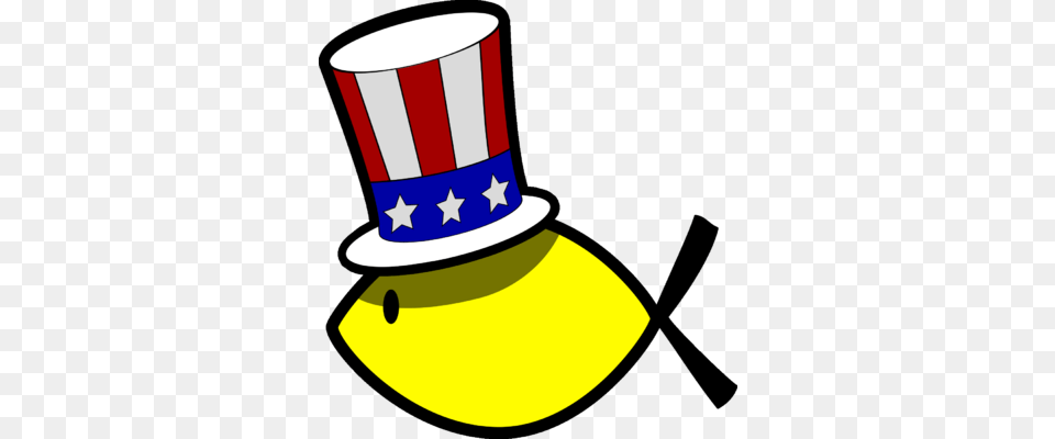 Patriot Fish Of July Clip, Clothing, Hat Png Image