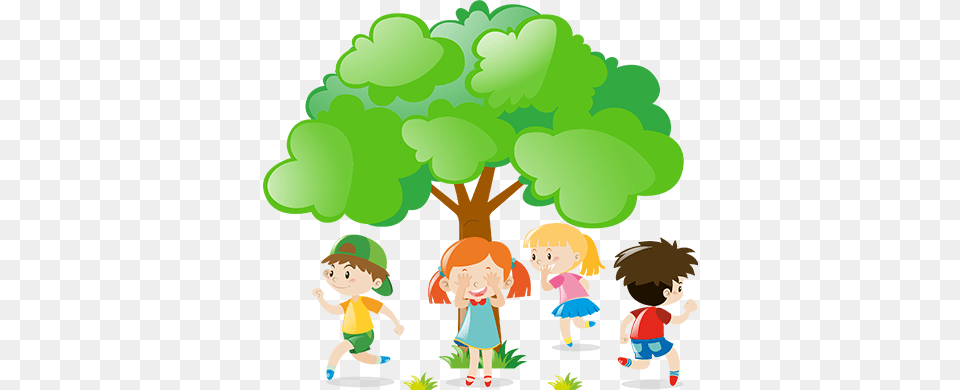 Play Hide And Seek Cartoon, Art, Graphics, Baby, Person Png Image