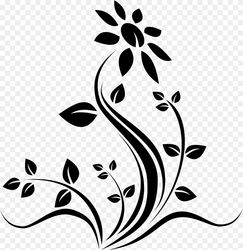 Pngpix Flower Art Silhouette, Gray Png Image