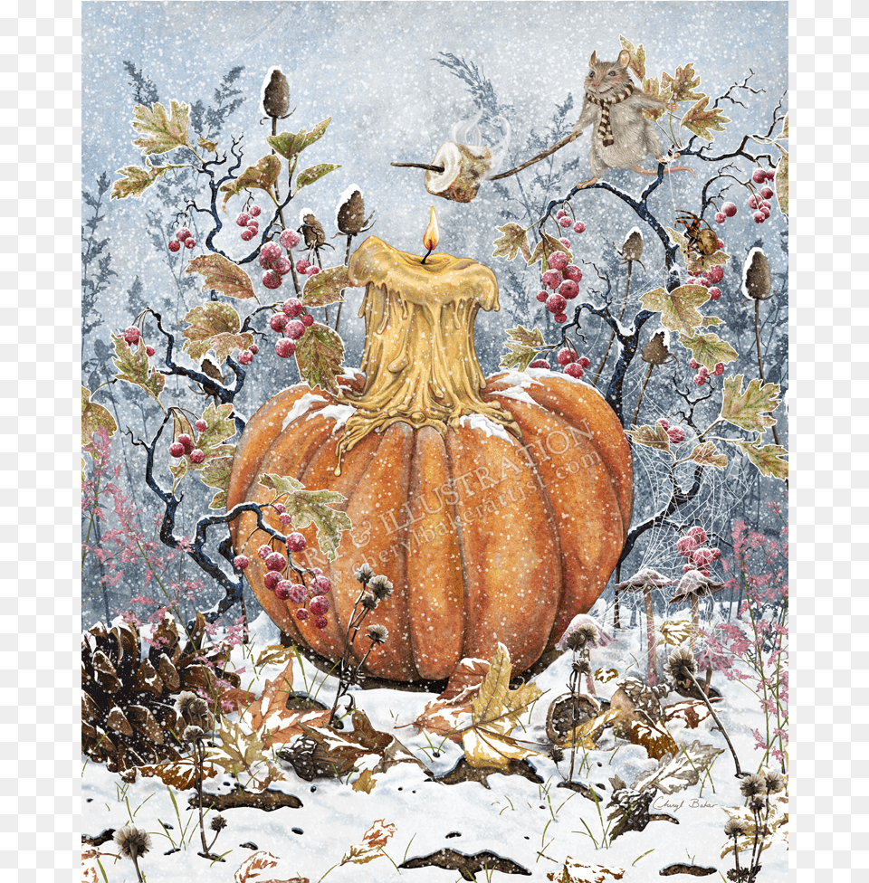 Image Pumpkin, Art, Painting, Plant, Person Free Png Download