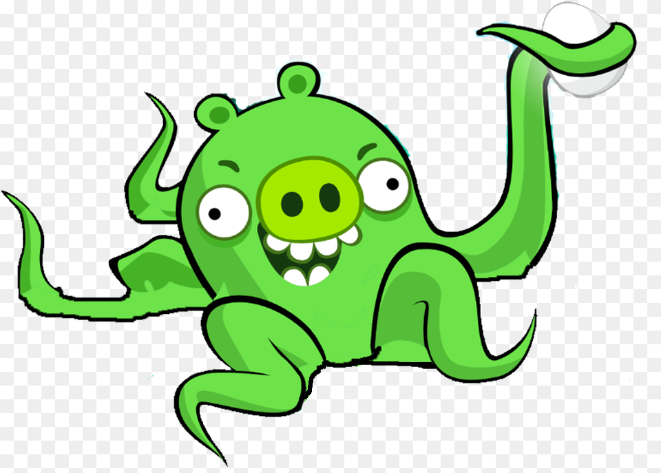 Px Octopig Wiki Fandom Powered Angry Birds Alien Pig, Green, Amphibian, Animal, Frog Png Image
