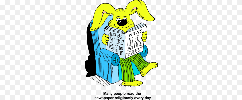 Image Rabbit Reading Newspaper, Person, Book, Comics, Publication Free Transparent Png
