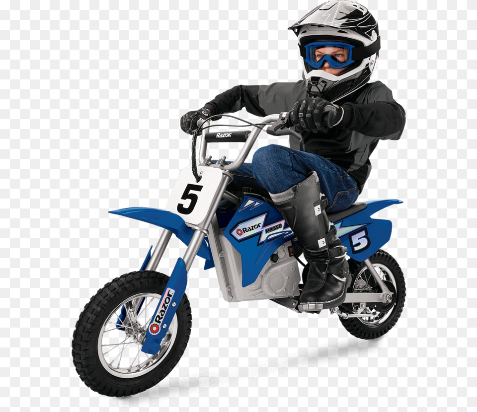 Image Razor Dirt Bike, Spoke, Helmet, Machine, Person Free Png