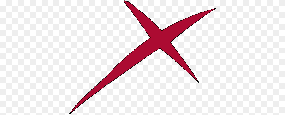 Red X Symbol Teen Titans Wiki Fandom Red X, Blade, Dagger, Knife, Weapon Png Image
