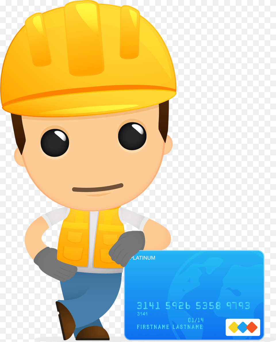 Image Representing Credit Builder Safety Officer Cartoon, Clothing, Hardhat, Helmet, Text Png