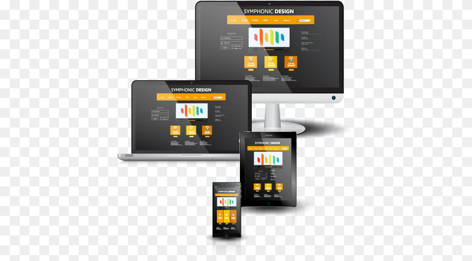Responsive Web Design Mockup 500x618px Online Advertising, Computer, Electronics, Screen, Computer Hardware Png Image