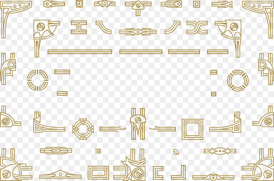 Image Result For Art Deco Motifs Vector Art Deco Lines, Scoreboard, Knot Free Png