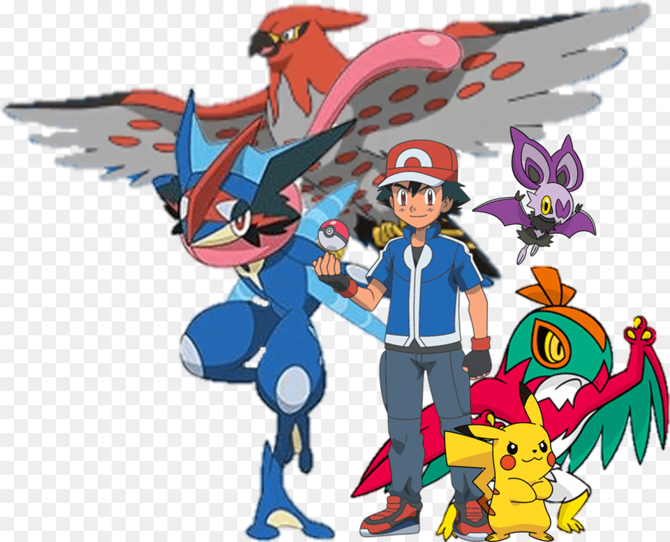 Image Result For Ash Ketchum In X And Y Series Pokemon Greninja, Publication, Book, Comics, Boy Free Png