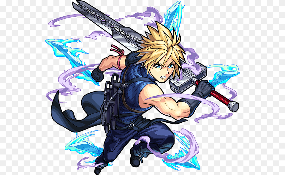 Image Result For Cloud Strife Monster Strike Final Fantasy, Book, Comics, Publication, Adult Free Png Download