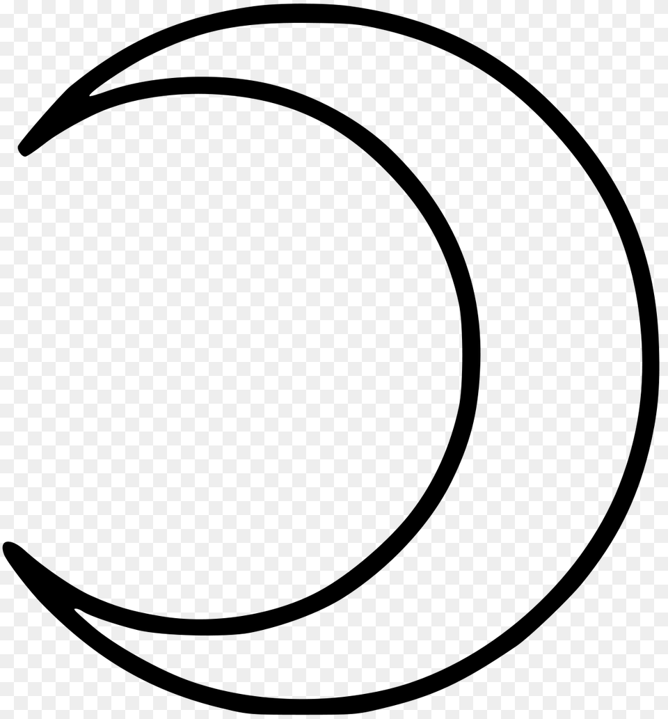 Image Result For Crescent Moon Art For My Body, Gray Free Png