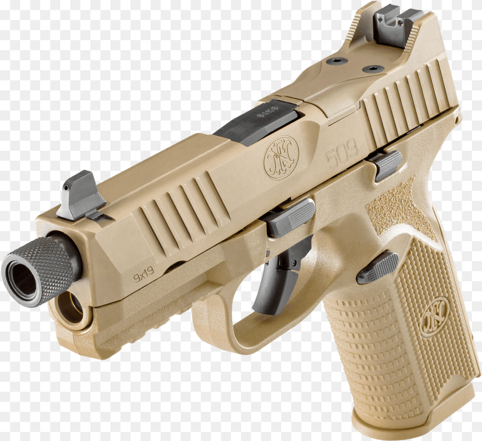 Image Result For Fn 509 Tactical Fn 509 Tactical Fde, Firearm, Gun, Handgun, Weapon Free Transparent Png