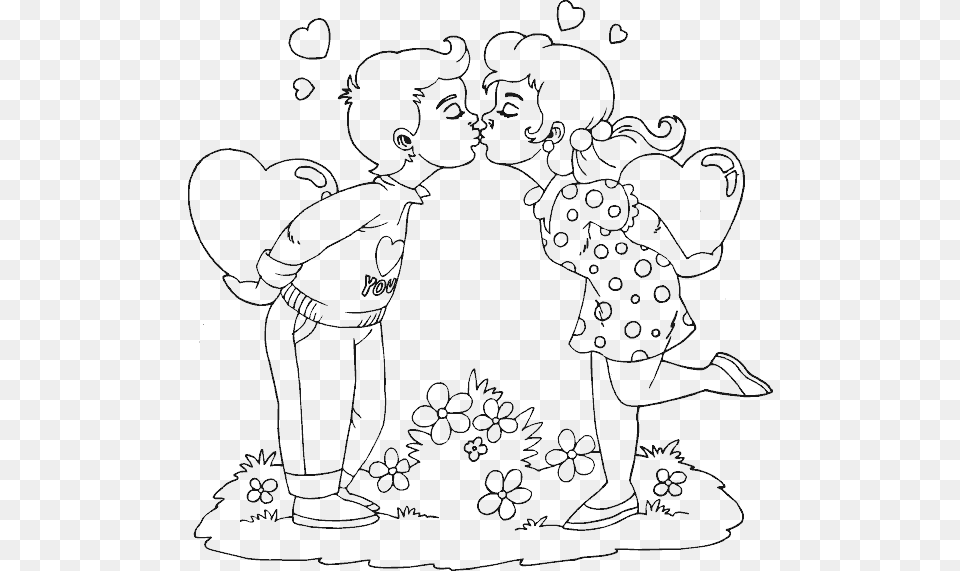 Image Result For Hershey Kiss Coloring Pages Girl And Boy Kissing, Art, Drawing, Blackboard Free Transparent Png