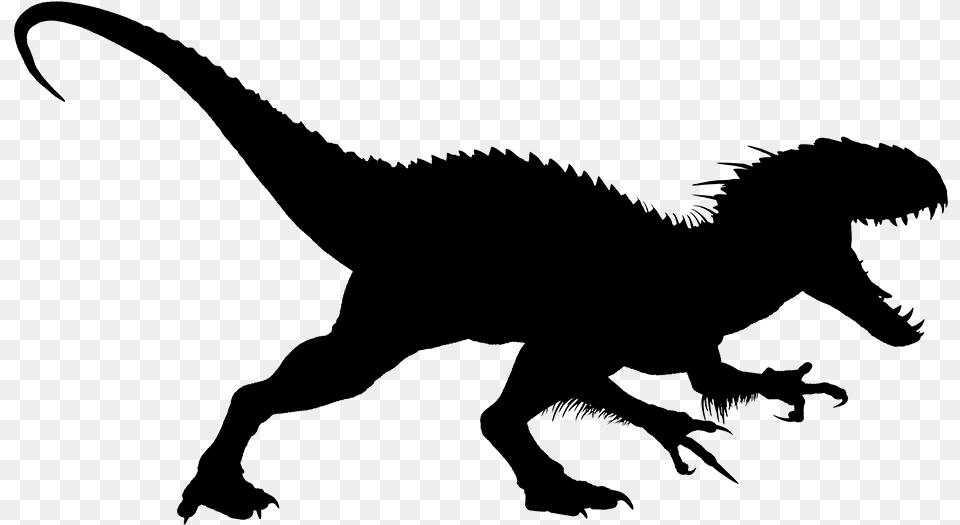Image Result For Jurassic Park Silhouette Dino Pics Indominus Rex Svg, Gray Free Png Download