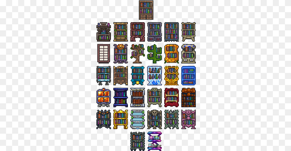 Image Result For Npc Themed Houses Terraria Terraria Bookcase, Scoreboard Free Png