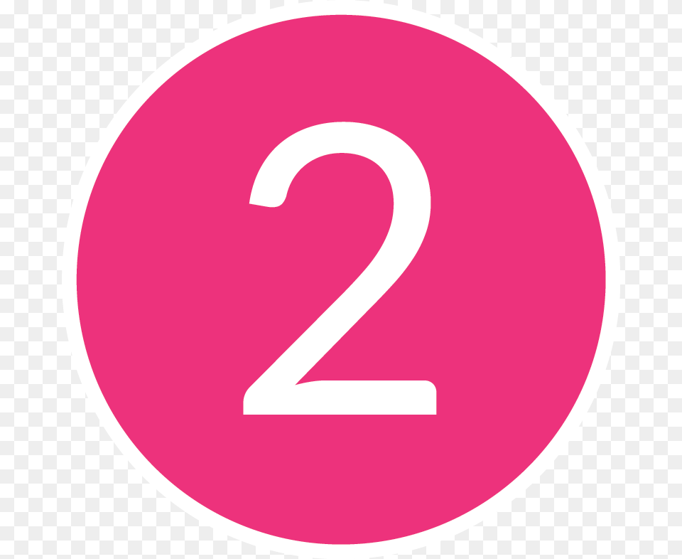Result For Number 2 In Circle Transparent Pink Number 2 In Circle, Symbol, Text, Disk Png Image