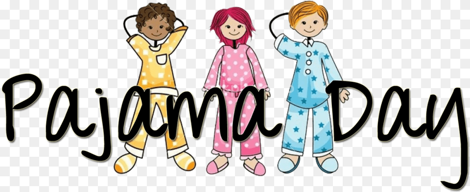 Image Result For Pajama Day Cartoon Kids In Pajamas Clip Art, Clothing, Coat, Baby, Child Free Png