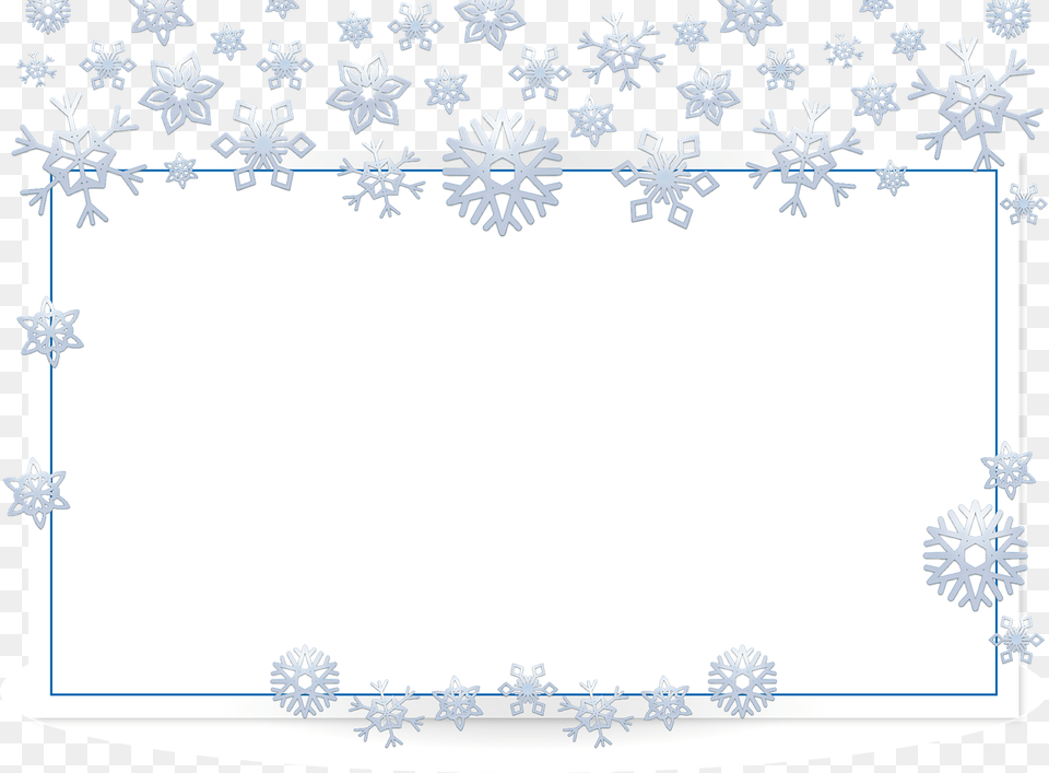 Result For Snowflake Border Transparent Schnee Rahmen, Nature, Outdoors, Snow, Blackboard Png Image