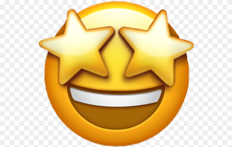 Image Result For Star Emoji Star Eyes Emoji Transparent Background, Symbol, Birthday Cake, Cake, Cream Free Png Download