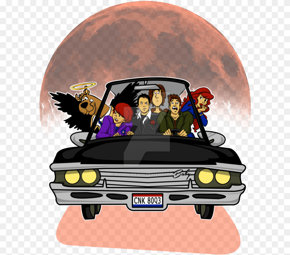 Image Result For Supernatural And Scooby Doo Illustration, Book, Comics, Publication, Vehicle Free Transparent Png