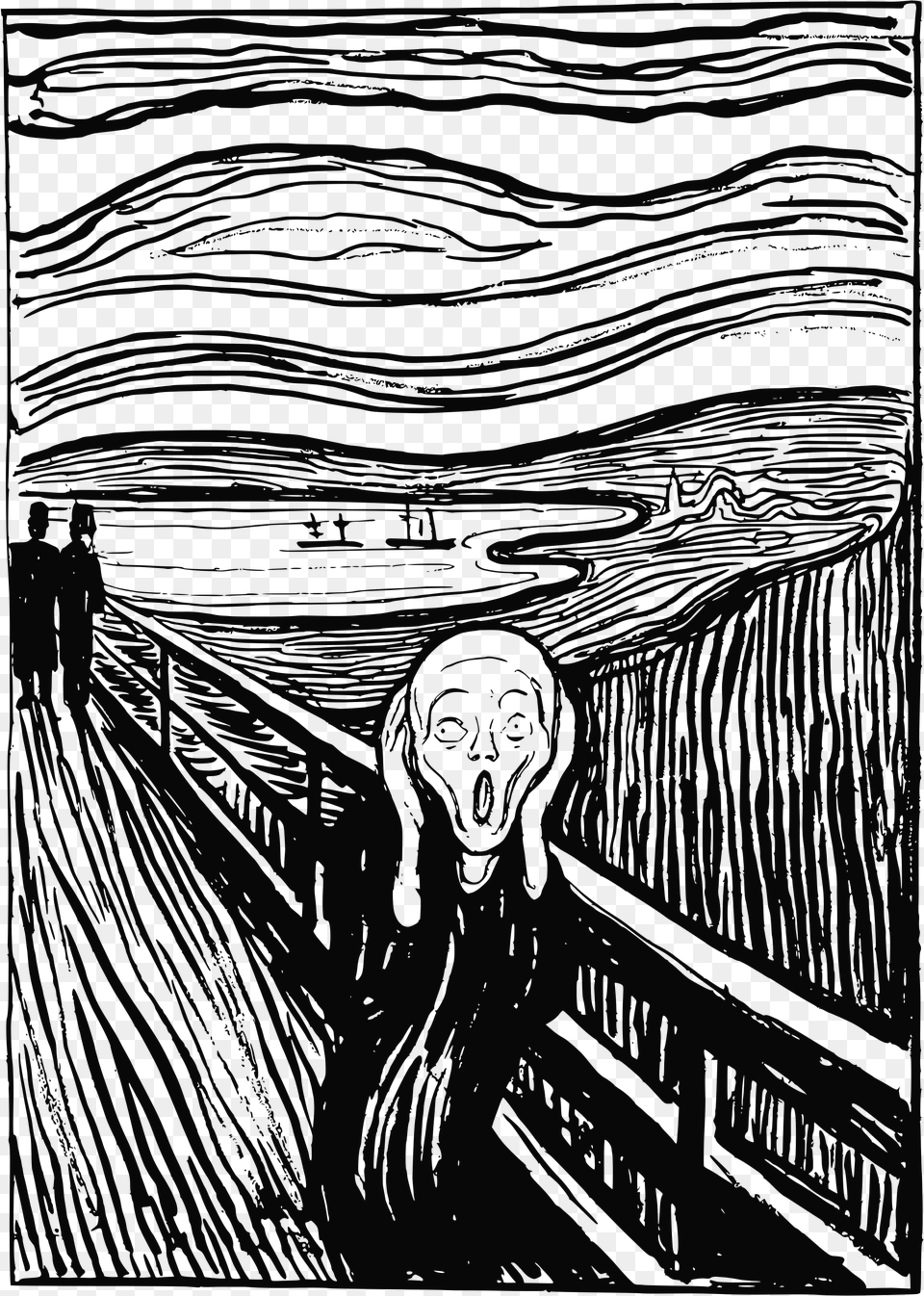 Image Result For Vector Images Of The Scream Edvard Munch Scream Drawing, Art, Doodle Free Png