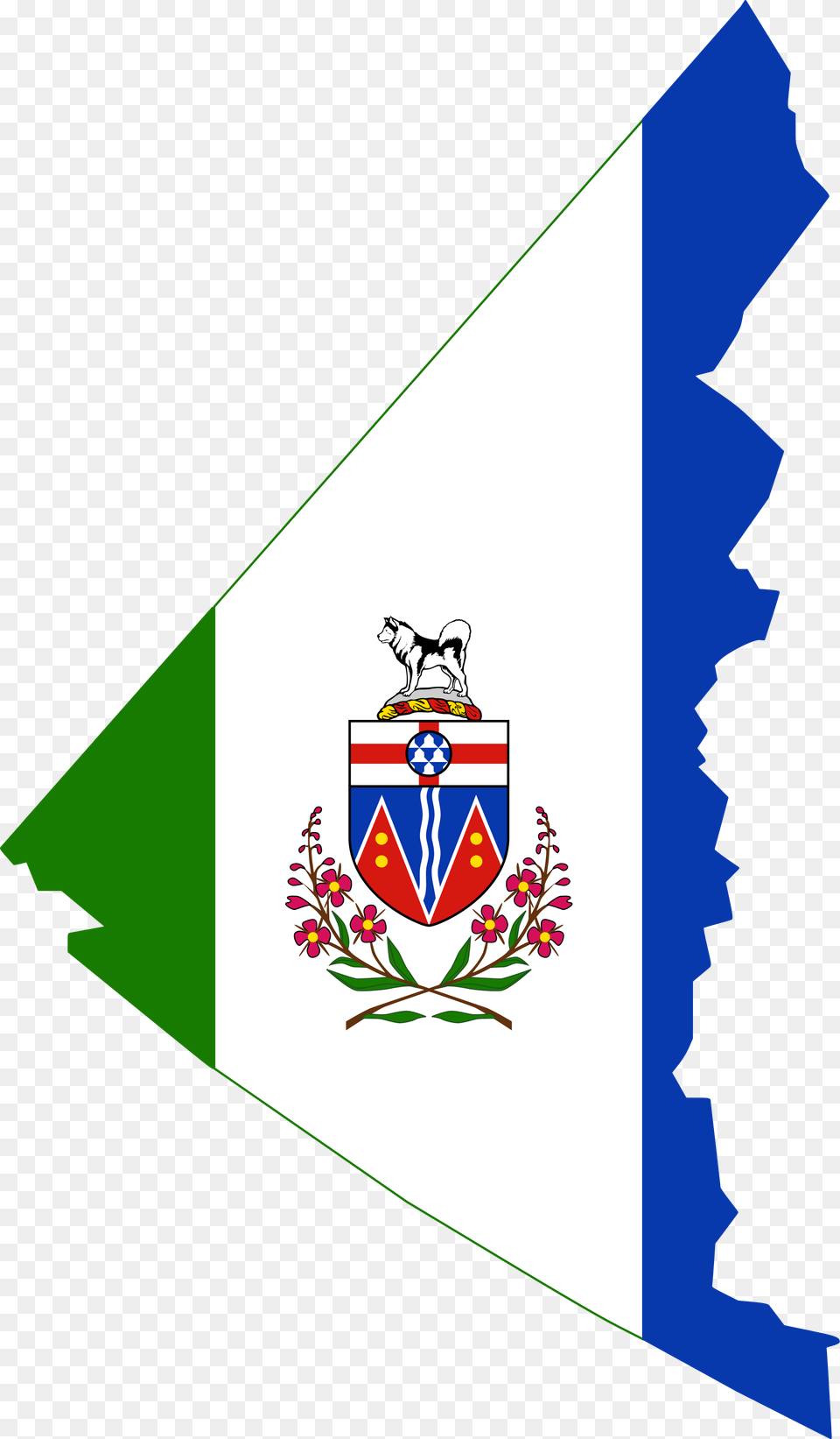 Image Result For Yukon Flag Map Flag Map Of Yukon, Triangle, Emblem, Symbol, Animal Png