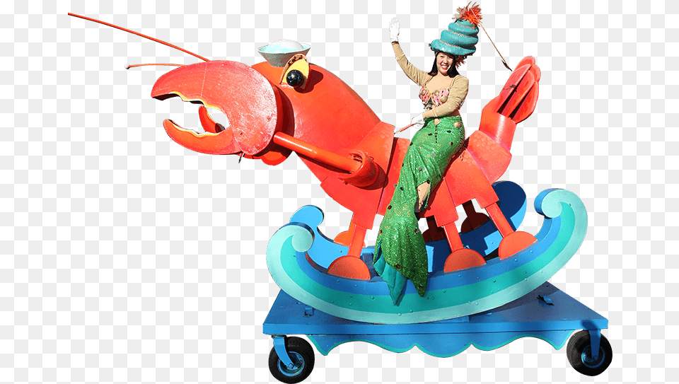 Image Rocking Lobster Rockin Lobster Macy39s Parade, Person, Machine, Wheel, Cartoon Free Png Download
