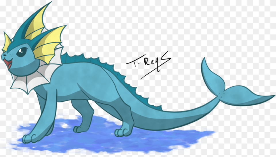 Image Royalty By T Reqs Treqs Vaporeon From The Side, Animal, Fish, Sea Life, Shark Free Png Download