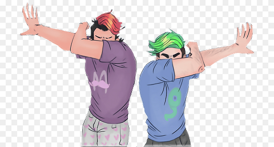 Image Royalty Download Septiplier Dabbing Report Markiplier And Jacksepticeye Dabbing, Adult, Person, Man, Male Free Transparent Png