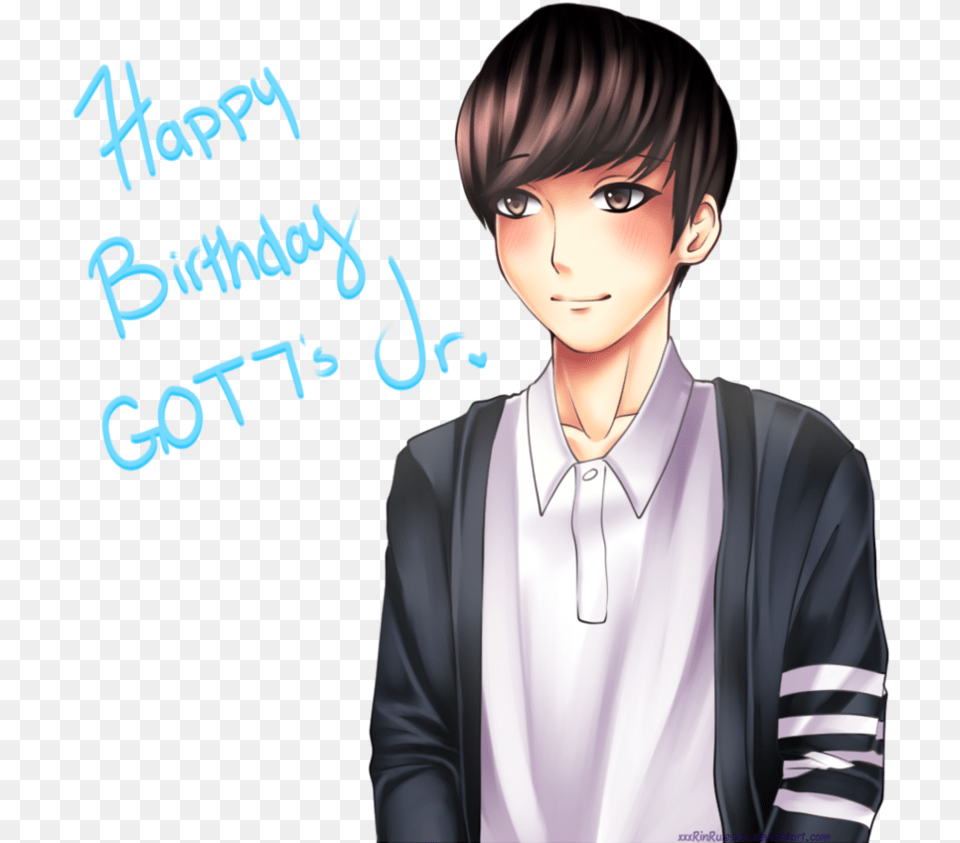 Image Royalty Free Download Got7 Drawing Jr Happy Birthday Got7 Jr, Adult, Book, Comics, Female Png