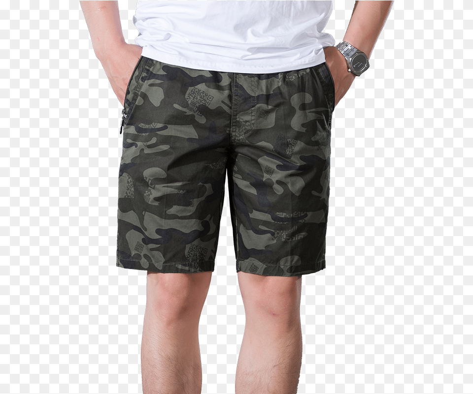 Royalty Library Camouflage Cargo Men New Pocket, Clothing, Shorts, Adult, Male Png Image