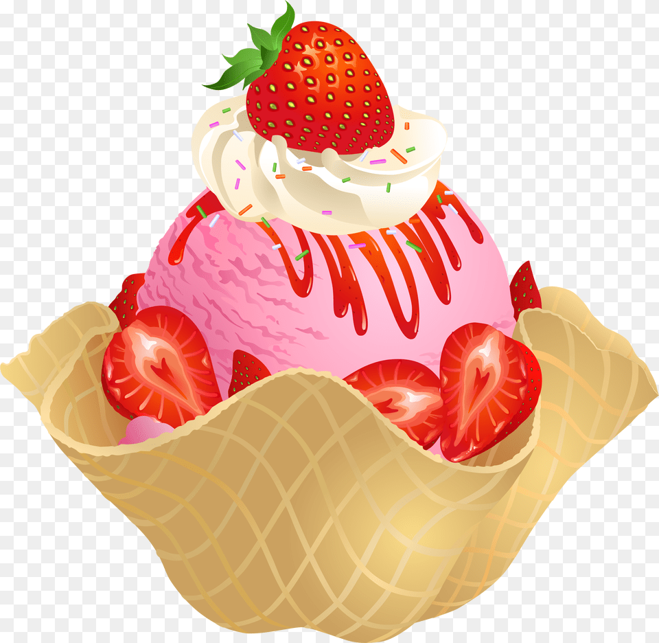 Image Royalty Library Strawberry Ice Cream Clipart Strawberry Ice Cream Clipart, Food, Birthday Cake, Cake, Dessert Free Transparent Png