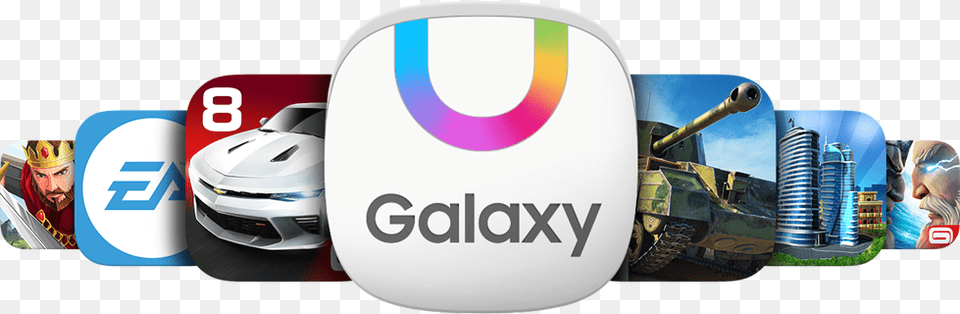 Image Samsung Galaxy Apps Logo, Person, People, Vehicle, Transportation Free Png Download