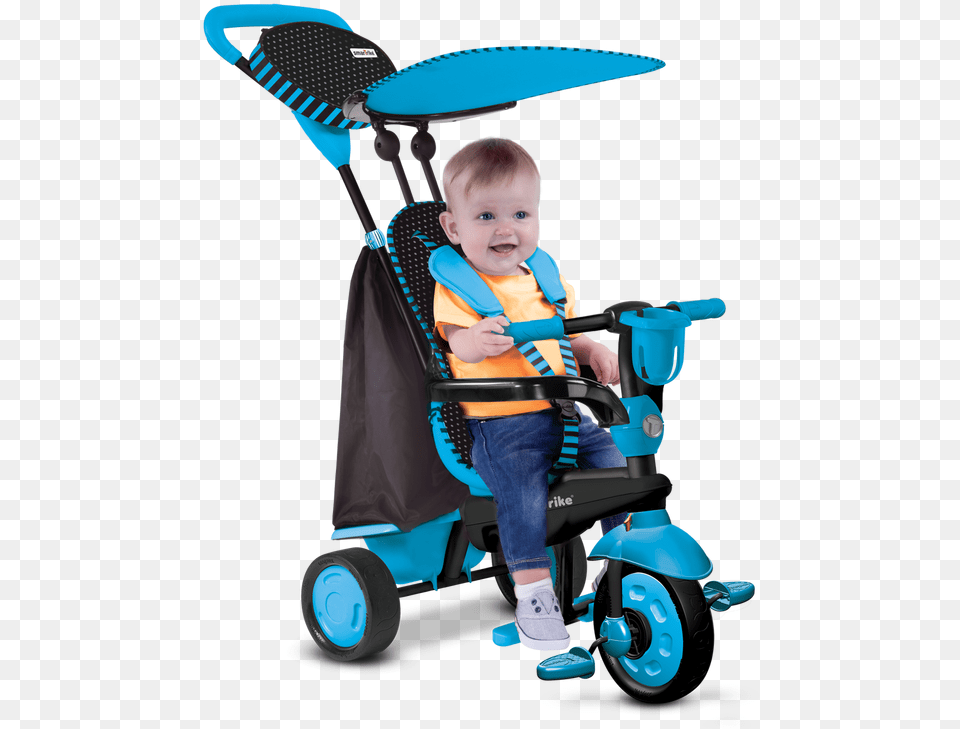 Image Smart Trike Green, Baby, Person, Vehicle, Tricycle Free Png Download
