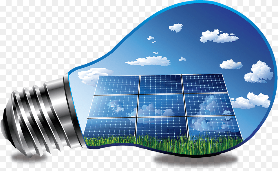 Solar Energy, Electrical Device, Light, Solar Panels, Lightbulb Png Image