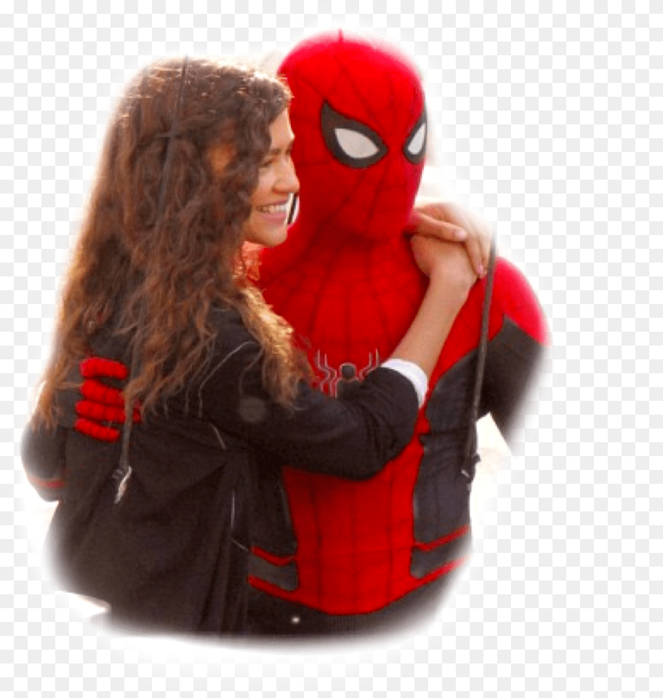 Image Sticker Zendaya And Tom Holland, Head, Clothing, Coat, Costume Free Transparent Png