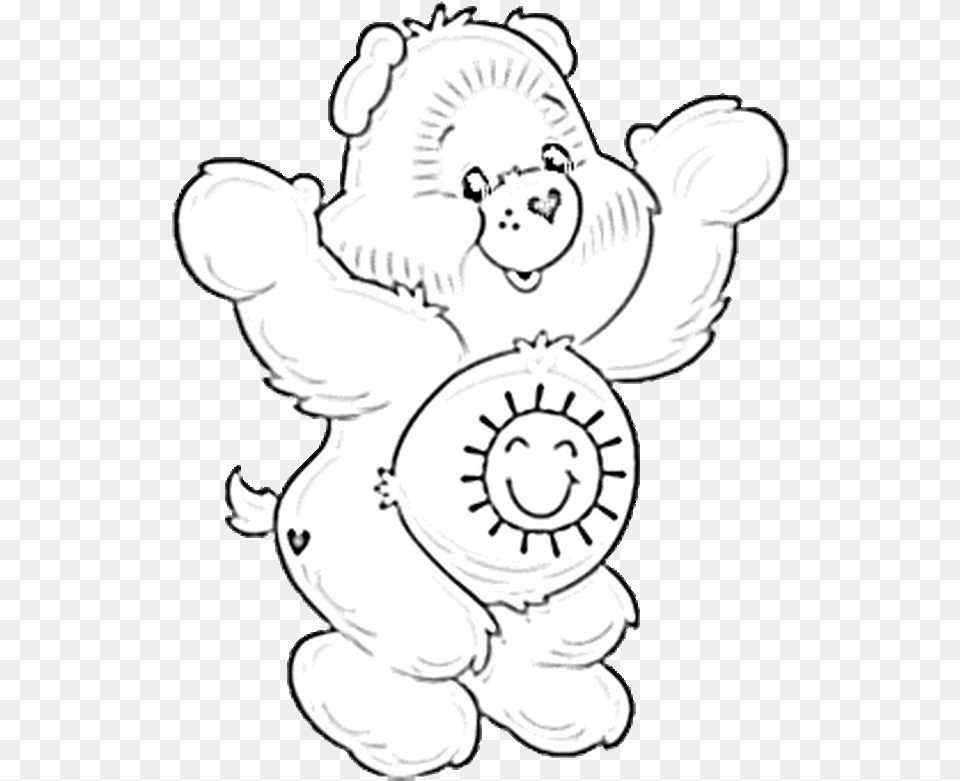 Image Stock Care Bears Cartoons Printable Coloring Care Bear Black And White, Teddy Bear, Toy, Nature, Outdoors Free Png