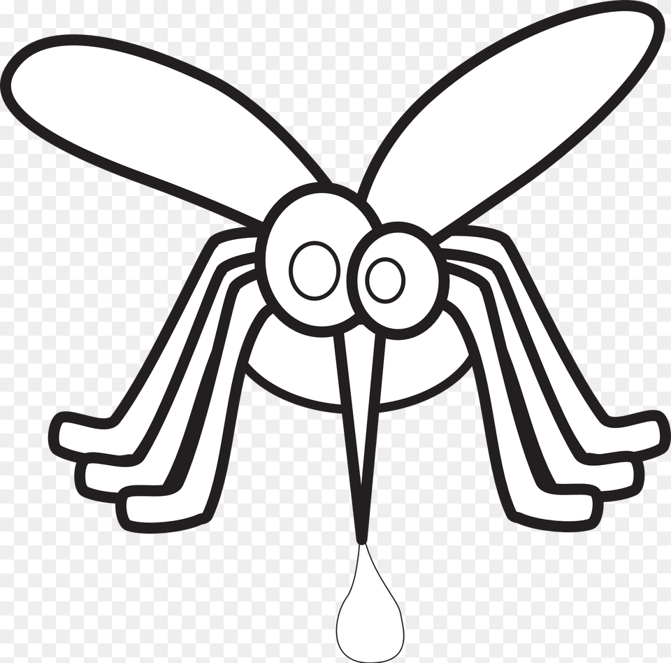 Image Stock Pencil In Color Black And White Clip Art Mosquito, Animal, Ammunition, Grenade, Weapon Free Png