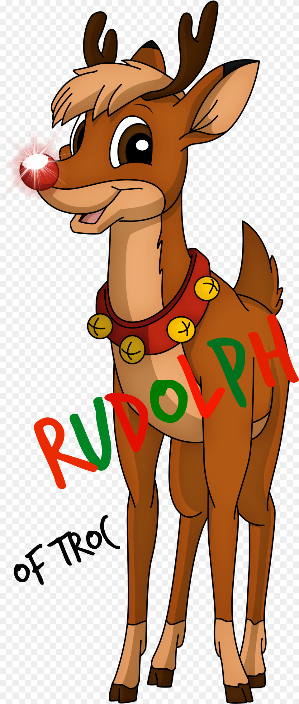 The Red Nosed Rudolph The Red Nosed Reindeer The Movie Rudolph, Adult, Animal, Deer, Female Png Image