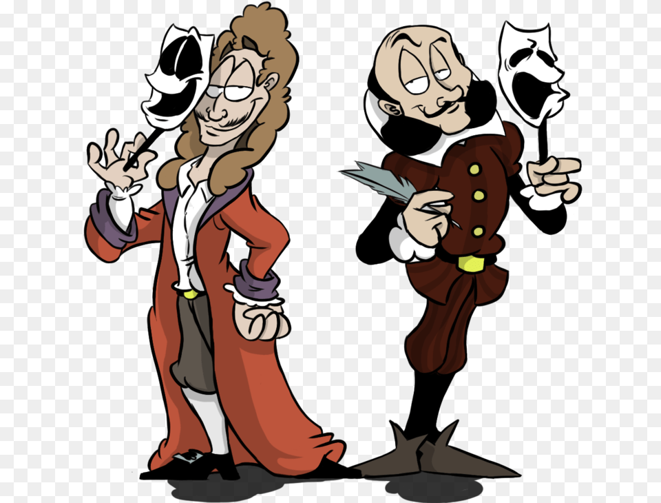 Image Transparent Moliere And By Winter Freak Shakespeare Cartoon, Publication, Book, Comics, Adult Free Png Download