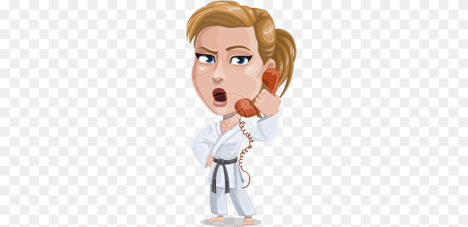 Image Transparent Stock Martial Arts Vector Cartoon Character Karate Cartoon, Adult, Female, Person, Woman Free Png