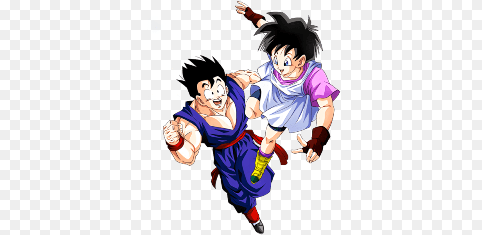 Image Videl And Gohan Dokkan, Book, Comics, Publication, Baby Png