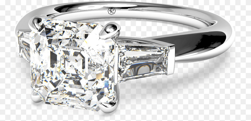 Image Vintage Cuts A Quick Guide Ritani Asscher Engagement Ring, Accessories, Silver, Diamond, Gemstone Png