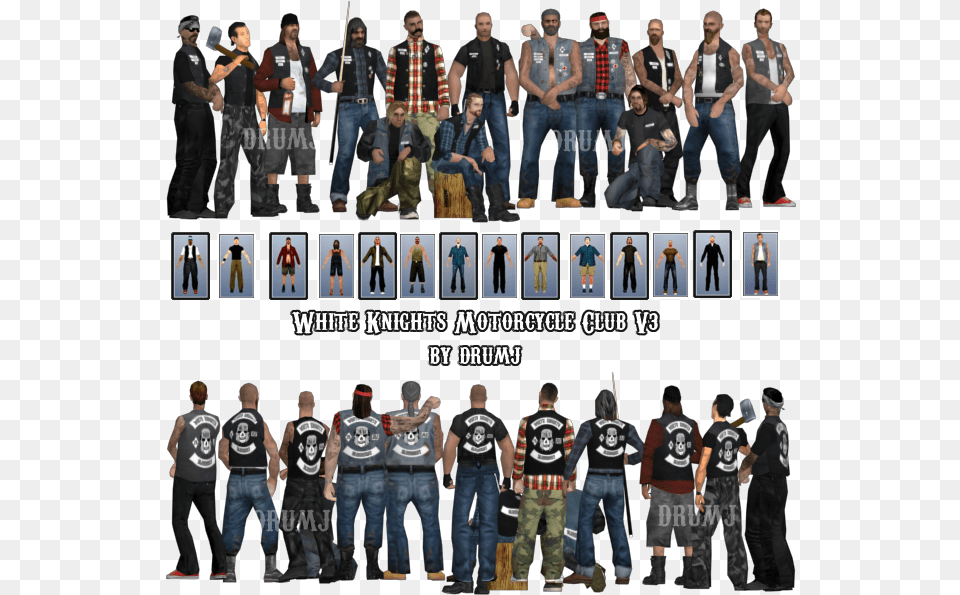 Image White Knight Mc, Jeans, T-shirt, Person, People Png