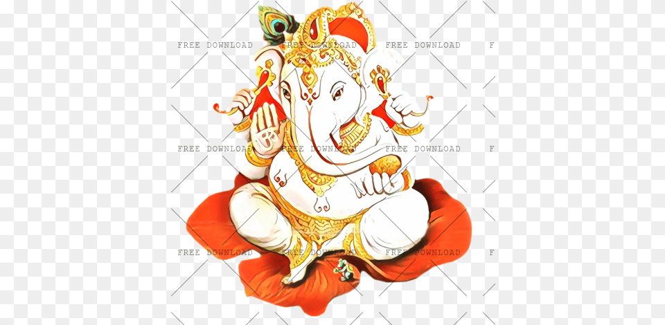 Image With Background Ganesh Download, Baby, Person, Art, Face Free Transparent Png