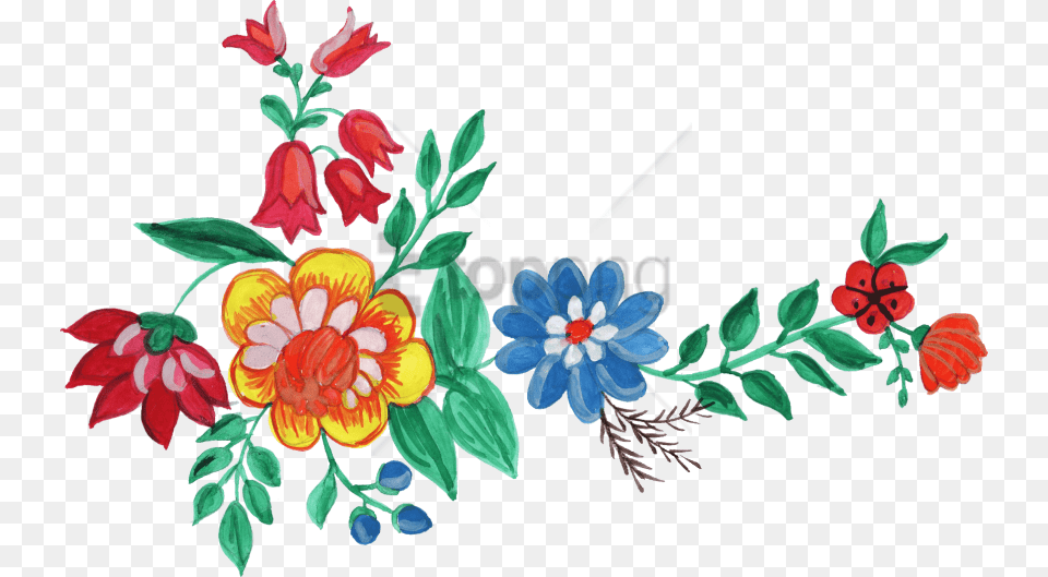 Image With Transparent Background Watercolor Flower Art, Embroidery, Floral Design, Graphics, Pattern Free Png