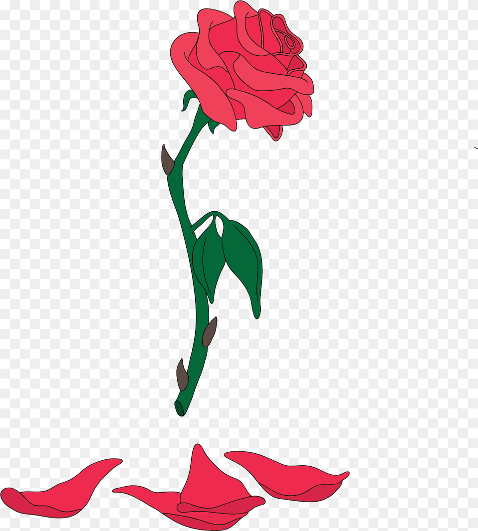Image Youtube Animation Beauty And The Beast Rose Clipart, Flower, Plant, Carnation, Art Free Png Download
