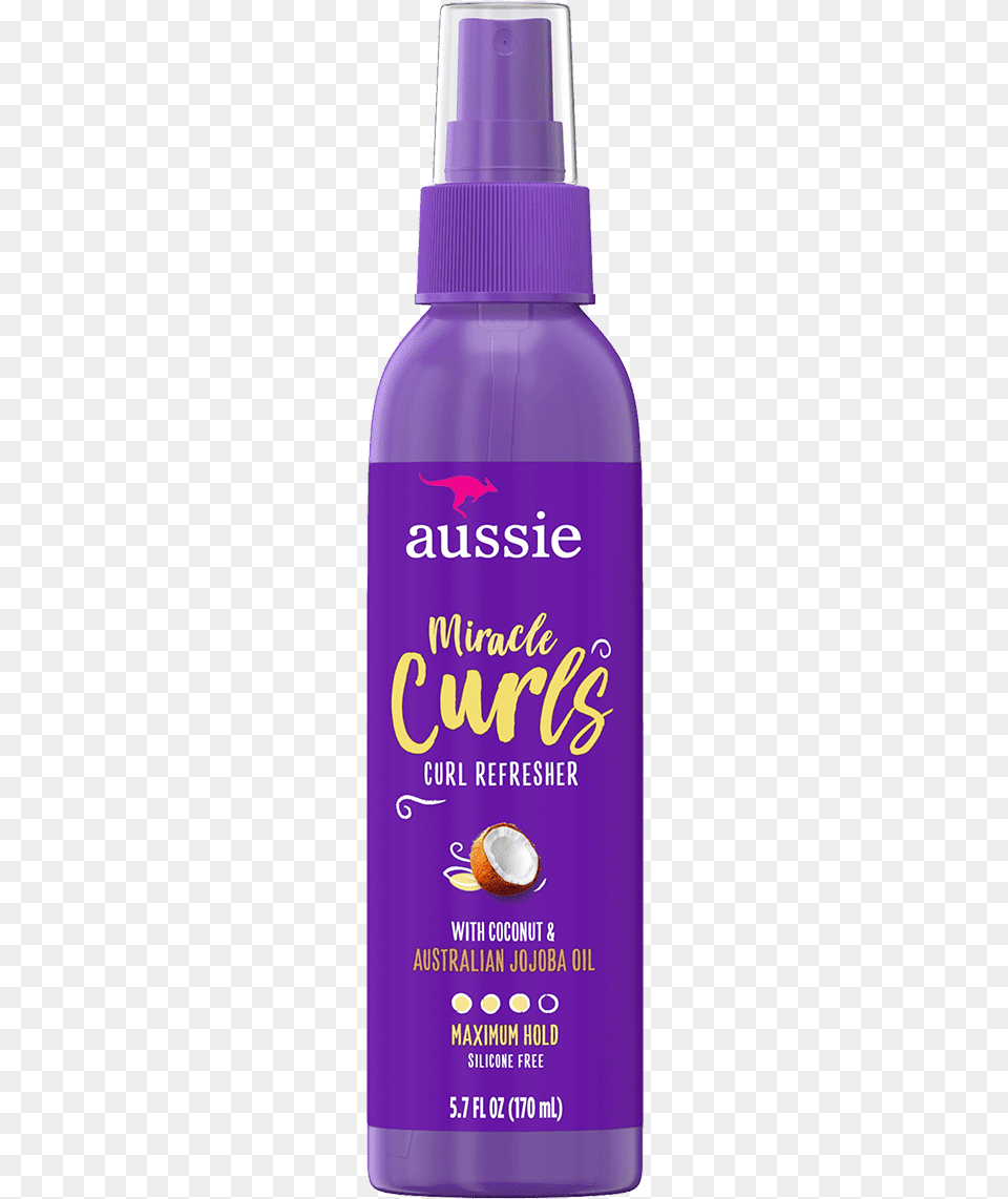 Imagegallery Aussie Miracle Curls Spray, Cosmetics, Purple, Bottle, Perfume Png Image