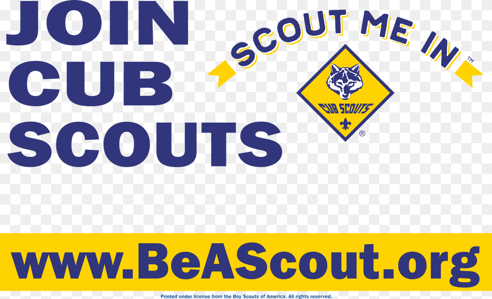 Imagegroup Join Cub Scouts Yard Sign, Logo, Symbol, Animal, Cat Free Png
