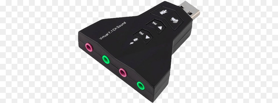 Imagen De Tarjeta De Sonido Doble Yks New Virtual 71 Double Channel Usb, Adapter, Electronics, Computer Hardware, Hardware Free Transparent Png